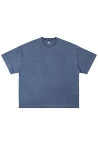 Camisetas de algodón para hombre, camisetas de algodón de gran tamaño, Unisex, informales, holgadas, de lavado, de gran tamaño, lisas, gruesas, con cuello redondo, Camiseta de algodón para hombre, camisetas para gimnasio - Product Image 3