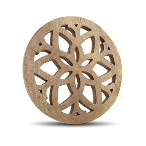 Salvamanteles de madera en forma de corazón olla caliente madera Natural decoración rústica artículos para el hogar soporte salvamanteles de madera - Product Image 1