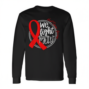 Maglietta a maniche lunghe con nastro rosso per la consapevolezza sulle malattie cardiache - Articolo promozionale di febbraio - Product Image 3