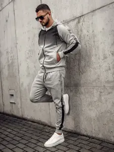 Ropa deportiva de invierno para hombre, a prueba de viento, transpirable, ecológica, Polar, gimnasio, entrenamiento físico, conjunto de chándal de dos piezas - Product Image 6