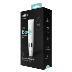 Braun Bodygroom เครื่องเล็มขนขนาดเล็กแบบเปียกและแห้ง BS1000-สีขาว - Product Image 1