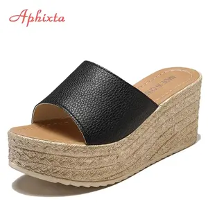 Pantuflas de Plataforma con Punta Abierta Antideslizantes y Cómodas, con Función de Aumento de Altura para Uso en Exteriores, Amortiguación Hecha de Goma PU EVA - Product Image 5