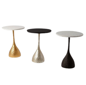 Table d'appoint moderne en métal Prix abordable Meubles de décoration intérieure avec dessus arrondi Meubles de salon - Product Image 4