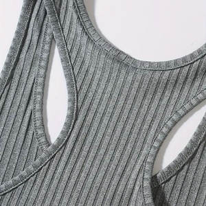 Camisetas sin mangas deportivas con logotipo personalizado para hombre, ropa deportiva de gimnasio sin costuras de bambú de secado rápido, ropa deportiva informal transpirable atlética para culturismo muscular - Product Image 5