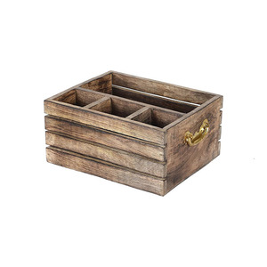 Argenterie en bois Caddy porte-ustensiles de cuisine pique-nique extérieur BBQ caddy porte-outil de cuisine cadeau de pendaison de crémaillère - Product Image 3