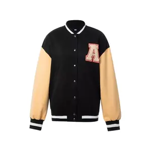 2024 Vintage hommes Baseball Letterman vestes respirant laine broderie Logo personnalisé blanc cuir manches-personnalisable tricoté - Product Image 4
