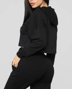 Sweat-shirt à capuche pour femmes, sports d'hiver, 100% coton, vêtements de sport, respirant, séchage rapide, logo sur le devant, streetwear - Product Image 3