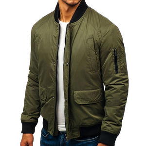 Fabriqué en usine de haute qualité à prix raisonnable blouson aviateur pour hommes de couleur personnalisée à manches longues avec logo personnalisé idéal - Product Image 2