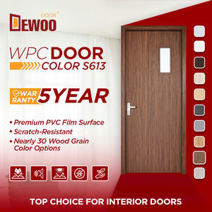 Portes intérieures en WPC de style moderne, nouveau design, finition composite imperméable pour chambre à coucher, salle de bain, cuisine - Vente en gros - Product Image 2