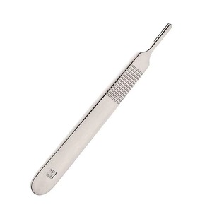 Manche de scalpel en acier inoxydable, conception inclinée, taille 250 mm, compatible avec les lames numéro trois pour un contrôle précis de la coupe chirurgicale - Product Image 4