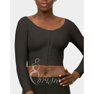Gilet de compression - Taille courte - Manches longues - Soutien-gorge sculptant ferme <span class=keywords><strong>pour</strong></span> femmes - Augmentation mammaire post-opératoire - Manches longues - Bras supérieur - Product Image 3