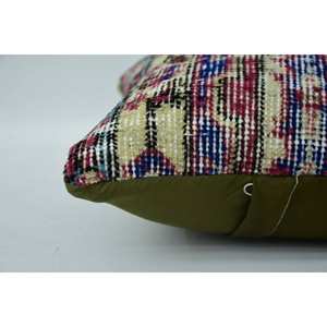 12x12 Pouces Multicolore Bohème Laine Patchwork Oreiller Vintage Motif Tissé Kantha Style - Product Image 4