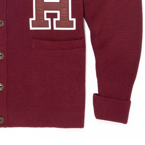 Cardigans de sport tricotés personnalisables avec logo, pour sororités, fraternités, universités, style décontracté, broderie, boutons, patchwork, printemps - Product Image 6