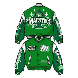 OEM personalizado al por mayor 100% chaqueta de béisbol de algodón hombres tamaño completo bordado bombardero vintage chaqueta de béisbol personalizado chaquetas universitarias - Product Image 4