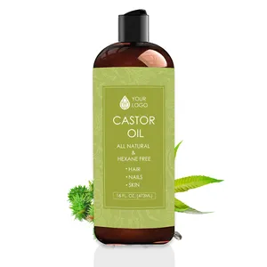 100% Biologische Pure Castor Etherische Olie Voor Huid-En Haarverzorging Lichaams-En Huidolie Oem Private Label Pack-Oliën
