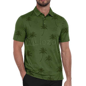 <b>Men</b> Wear Slim Fit Golf <b>Shirt</b> <b>With</b> Button <b>Collar</b> Moisture Wicking Polo Golf <b>Shirt</b> For Athletic Wear - Product Image 2
