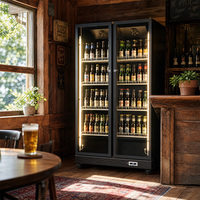 Réfrigérateur commercial vertical à grande visibilité pour bières, avec système de refroidissement par compresseur et dégivrage automatique, idéal pour les pubs – Vente directe usine