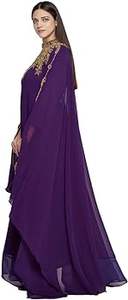 Elegante Abaya Larga para Mujer con Cuentas y Perlas Bordadas, Ecológica, Asimétrica y Antiestática, para Mujeres Musulmanas - Product Image 2