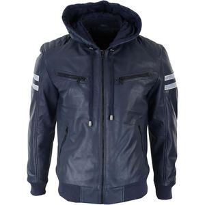 Veste en cuir véritable pour homme, veste en cuir d'agneau, veste de motard, tendance, décontractée, vêtements d'extérieur, veste d'hiver et d'automne - Product Image 1