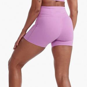 กางเกงขาสั้นรัดเอวสูงของผู้หญิงกางเกงขาสั้นสำหรับเล่นโยคะออกกำลังกายในยิมดีไซน์ใหม่ - Product Image 2