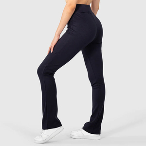 Hot Selling Ladies Workout <b>Leggings</b> Wide-legged Yoga Pants Gym Breathable High Waist Flared <b>Leggings</b> <b>for</b> Wome - Product Image 4