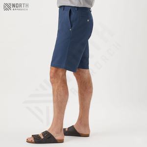 Men's High Quality Casual Cotton Shorts Elastic Waist Knee Length Pants Lace Decoration Solid Pattern Summer <b>Business</b> Style Men - Product Image 4