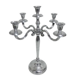 Portavelas de Metal de 5 brazos, vela de pátina gris para sala de estar y decoración de mesa hecha a mano, novedad - Product Image 4