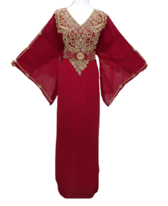 ชุดเดรสผ้าไหมราตรียาวสไตล์มุสลิมสำหรับผู้หญิงชุดเดรสผ้าชีฟองสไตล์เรียบง่ายล่าสุด - Product Image 2