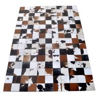 Eleganter moderner Rindsleder teppich echtes Haar auf Kuhhaut Leder Premium bestickter Teppich für Wohnzimmer Bulk Sale