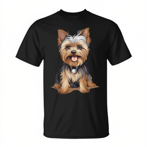 T-shirt promotionnel avec image de chien de race Yorkshire Terrier (Yorkie) mignon - Product Image 2