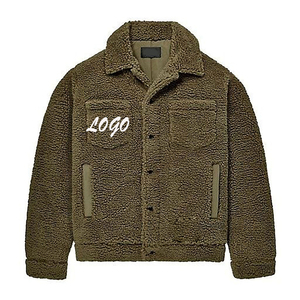 Chaqueta de Lona para Hombre, Estilo Sherpa, con Cierre Frontal, Diseño Personalizado, Transpirable, Resistente al Viento, Informal, de Alta Calidad, Estilo Vintage, Cálida - Product Image 1