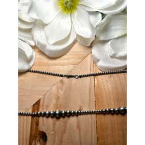 Collier Navajo en argent sterling à maillons dégradés, tendance, forme boule, classique, religieux, perle et diamant, pour mariage et fiançailles - Product Image 2