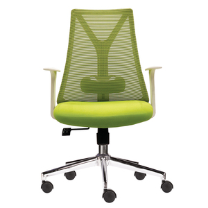 Chaise de bureau ergonomique HOM1087T-01 avec dossier en maille, assise en PU et base en aluminium, pivotante et réglable, pour la maison, l'hôtel et l'hôpital - Product Image 2