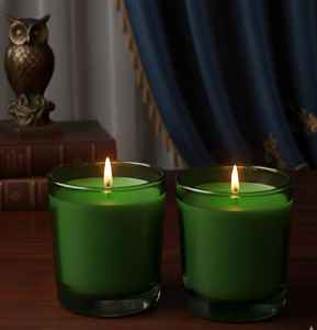 Colored Glass Paraffin Wax <b>Scented</b> <b>Candle</b> Gift Set with Elegant Aromatherapy Fragrance Easy Buy Easy Return Best Price - Product Image 1