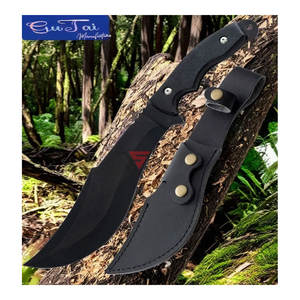 Cuchillo de Caza de Acero de Damasco con Hoja Fija Personalizado para Campismo al Aire Libre, Mango de Madera de Ébano de Grado Industrial, Garantía OEM de 3 Años - Product Image 2