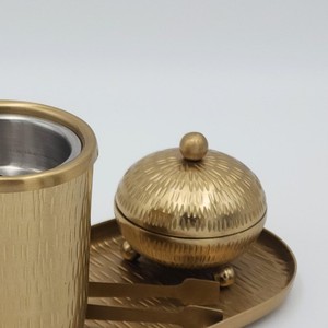 Quemador de Incienso de Metal con Diseño Grabado a Mano, Juego con Tapa de Acero Inoxidable y Bandeja Martillada para Meditación y Aromaterapia en el Hogar - Product Image 5