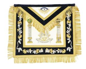 Delantales Masónicos de Piel de Cordero Bordados a Mano, Personalizados, de Alta Calidad, al por Mayor de Fábrica, Forma Cuadrada, Regalia Masónica - Product Image 4