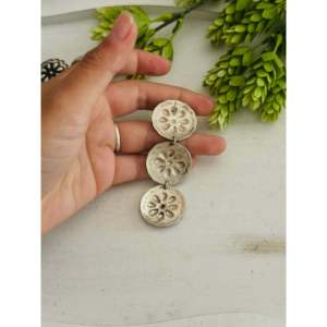 Pendientes Colgantes de Plata de Ley Hechos a Mano por Navajos, con Baño de Oro, Diseño de Gancho, Perla y Diamante, Ideales para Bodas - Product Image 5