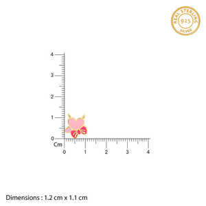 Collar para niños Golden Hearty Bow-Joyería elegante para niños - Product Image 6