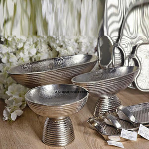 Tazón Decorativo de Diseño Floral en Color Oro y Plata, Lujoso para Presentaciones y Organización de Fiestas - Product Image 6