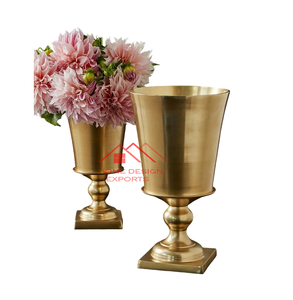 Home Hotel Decor Use Planter <b>Vase</b> at Wholesale Price 2025 Wedding Decor Casting Aluminum Metal Planter - Product Image 3