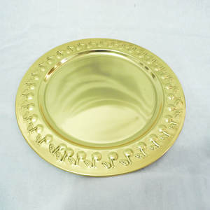 Assiette de présentation en métal coloré en vrac en gros dans toutes les tailles assiettes de vaisselle assiettes de service pour restaurant hôtel fête et cadeaux - Product Image 1