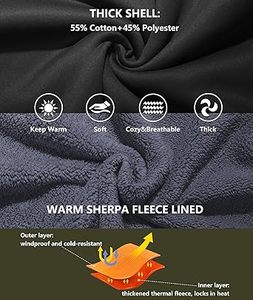 Sweat-shirts décontractés pour hommes en polyester/coton polaire, couleur unie, coupe régulière avec poche, écologiques, séchage rapide, respirants - Product Image 3