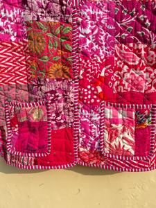 Gilet matelassé en coton, patchwork, coton indien, fait à la main, veste d'hiver, manteau, style bohème, veste courte, manteau matelassé Burfi unisexe - Product Image 6