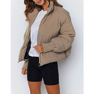 Veste d'hiver légère pour femmes en gros, veste matelassée courte surdimensionnée pour femmes, manteau d'hiver matelassé tendance, vêtements d'extérieur - Product Image 3