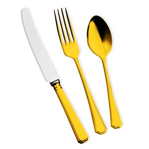 Ensemble de couverts élégants en acier inoxydable plaqué argent, 6 pièces, cadeau d'affaires personnalisé pour une fête, fabriqué en Inde - Product Image 6