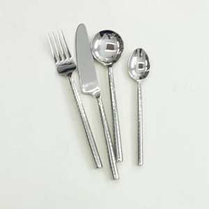 Cubiertos de Acero Inoxidable de 4 Piezas con Diseño de Cuerda, Perfectos para Uso en Mesa y Cocina, Cubertería de Alta Calidad, Nuevos Precios - Product Image 2