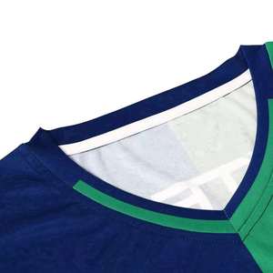 Ensemble de maillot et short de football unisexe personnalisé, respirant, séchage rapide, couleur contrastée, vert marine, uniforme d'entraînement léger - Product Image 4