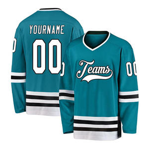 Jersey de hockey sobre hielo sublimación personalizada 100% poliéster secado rápido transpirable alta calidad nombre del equipo personalizado nueva llegada 2025 - Product Image 5