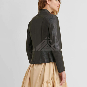 Chaquetas de moda de invierno con estilo para mujer de cuero genuino de alta calidad con logotipo personalizado abrigos transpirables - Product Image 3